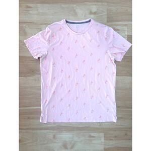Old Navy Pink Top Summer Flamingo Scoop Neck Tee Shirt Soft Washed Ultra Medium